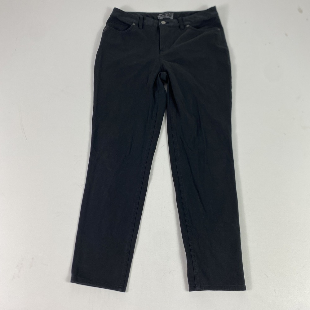 Nike Pants Womens 8 Black Dri-Fit Slim Fit Chino Straight Leg Twill Athletic